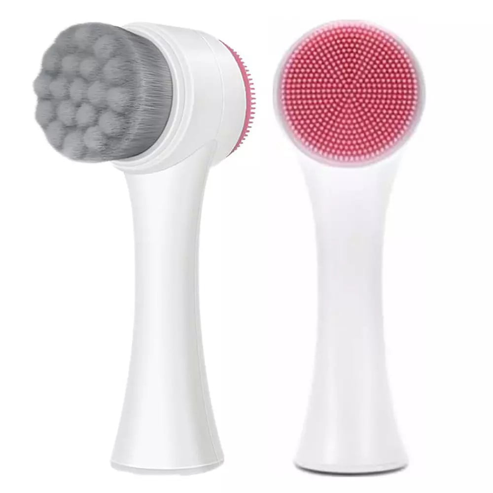 فیس براش دستی دو طرفه مویی فیس براش دستی دو طرفه مویی