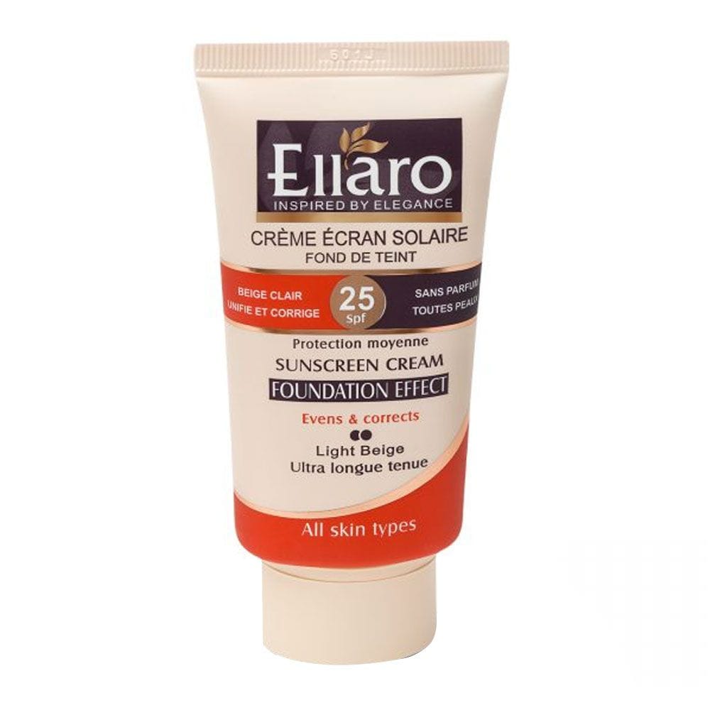light-beige-ellaro- کرم ضد آفتاب کرم پودری انواع پوست SPF 25 الارو