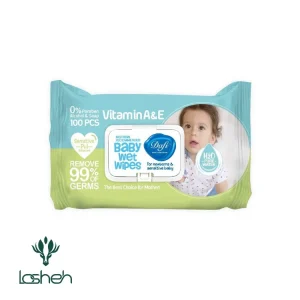 دستمال مرطوب پاک‌کننده کودک دافی مدل اکسترا بسته سبز ۱۰۰ عددی