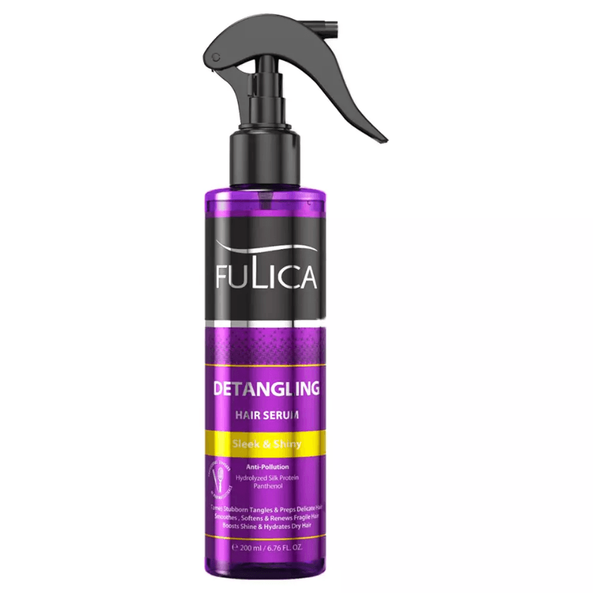 سرم-براق-کننده-و-باز-کننده-گره-مو-فولیکا-مناسب-مو-فر-و-مجعد-حجم-200-میل سرم براق کننده مو فولیکا مدل Detanglin حجم 200 میلی لیتر - تصویر 2