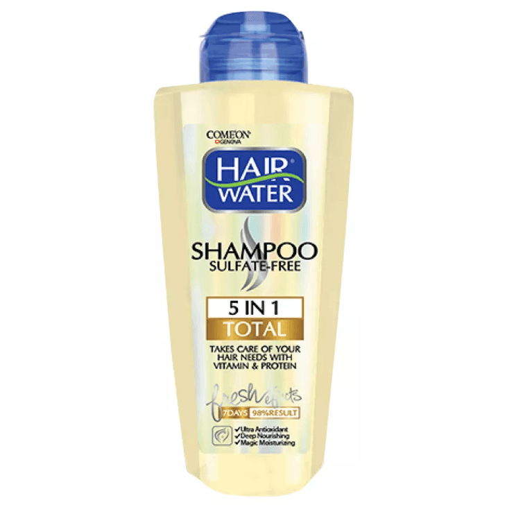 شامپو-5-در-1-کامان-مدل-Hair-Water-مناسب-انواع-مو-حجم-400-میل شامپو هیرواتر بدون سولفات پنج در یک کامان مناسب انواع مو - تصویر 2