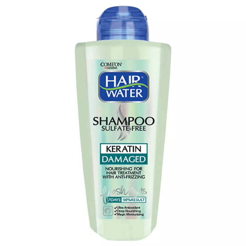 شامپو-کامان-مدل-Hair-Water-مناسب-موهای-آسیب-دیده-حجم-400-میل شامپو هیرواتر بدون سولفات مدل کراتین مناسب موهای آسیب دیده - تصویر 2