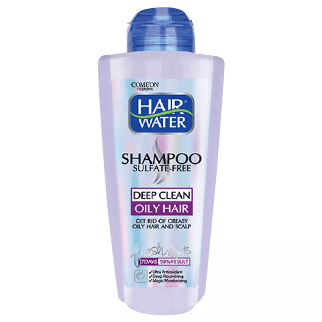 شامپو-کامان-مدل-Hair-Water-مناسب-موهای-چرب-حجم-400-میل شامپو هیرواتر بدون سولفات مناسب موهای چرب کامان - تصویر 2