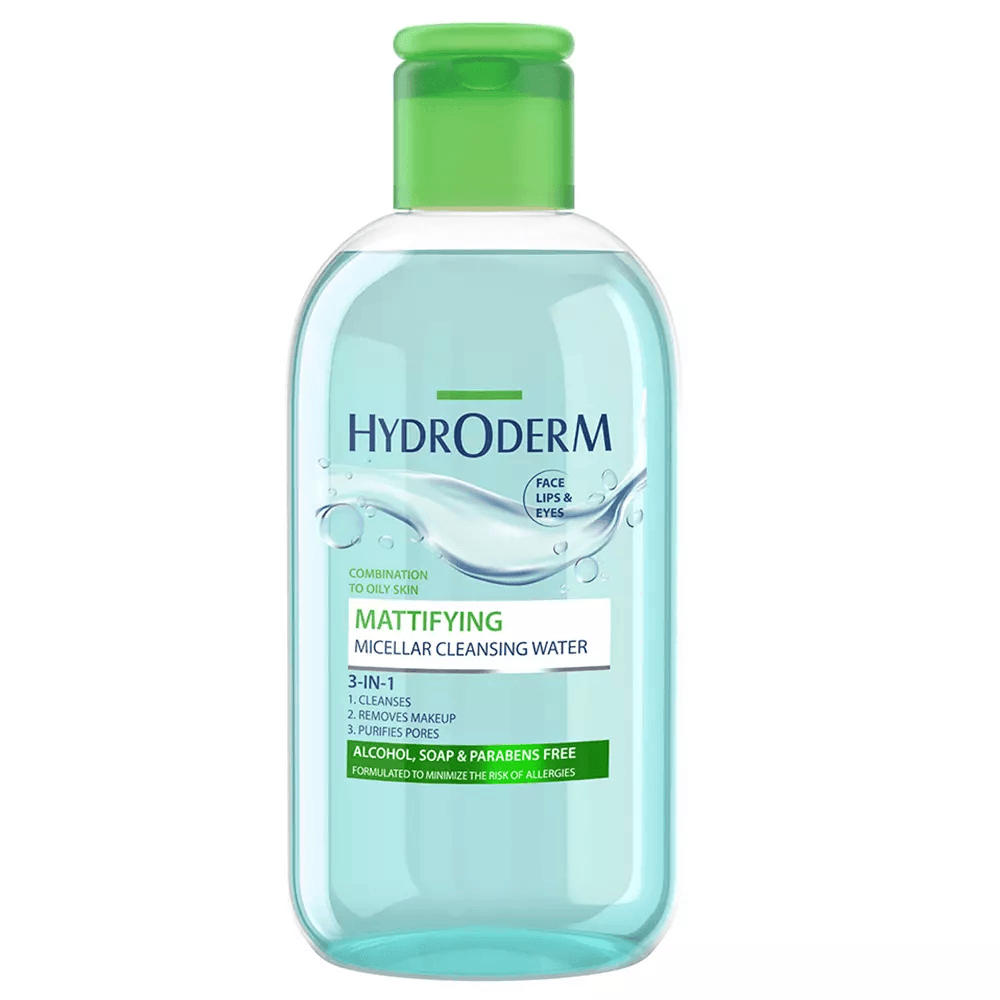 میسلار-واتر-سه-کاره-هیدرودرم-مدل-Mattifying-مناسب-پوست-چرب-حجم-250-میل میسلار واتر ۳ در ۱ Mattifying هیدرودرم مناسب پوست چرب و جوشدار - تصویر 2