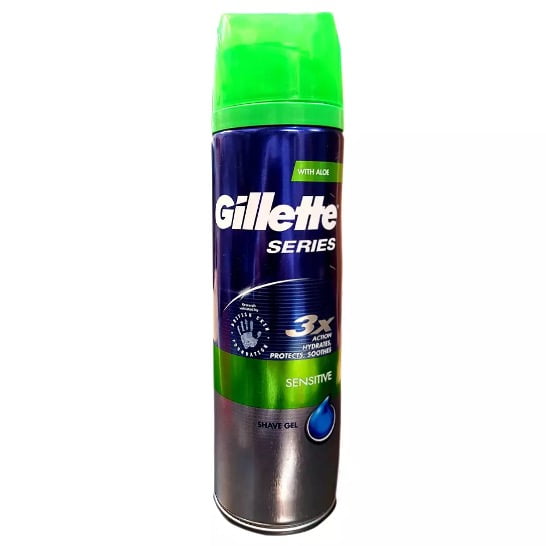 ژل اصلاح مردانه پوست حساس Series 3X ژیلت 200 میل ژل اصلاح مردانه ژیلت Series 3X مناسب پوست حساس 200 میل