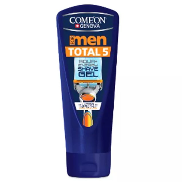 ژل اصلاح مردانه کامان حاوی عصاره آلوئه ورا مدل Total 5 حجم 200 میل ژل اصلاح مردانه کامان حاوی عصاره آلوئه ورا مدل Total 5 حجم 200 میل